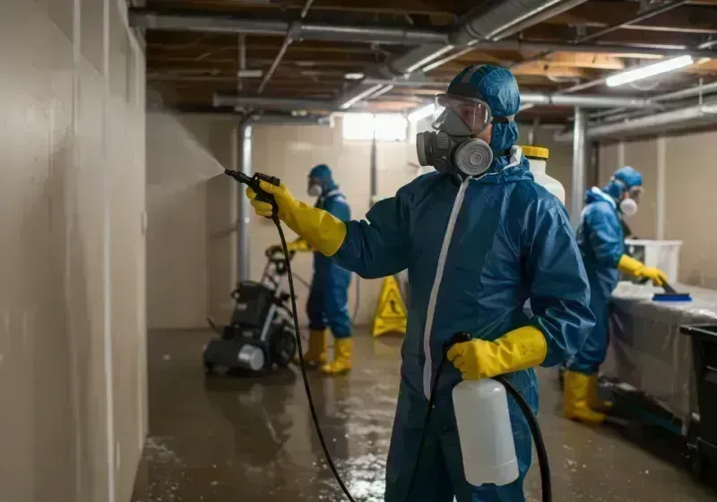 Basement Sanitization and Antimicrobial Treatment process in Golden Meadow, LA